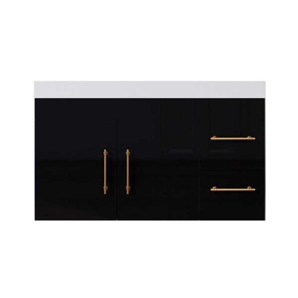 Mercer41 Lynard 47.24'' Wall Mounted Single Bathroom Vanity with